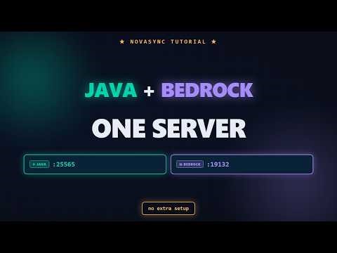 Bedrock Players on Your Java Server — NovaSync Crossplay