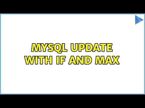 MySQL update with if and max