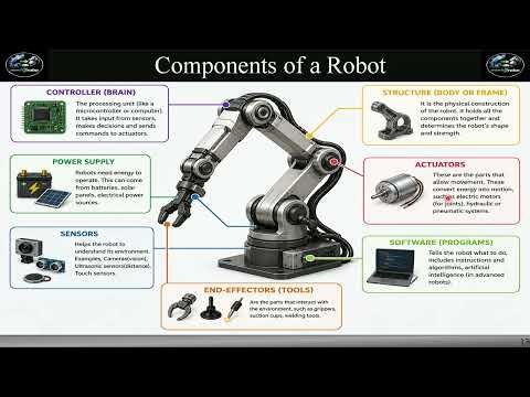 Components of a Robot & Applications of Robotics Engineering | Robotics Basics