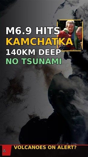 M6.9 Hits Kamchatka — 140KM Deep, Volcanoes on Alert 😮 Full story on the channel