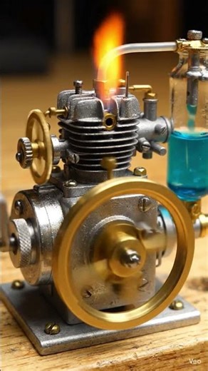 World’s Smallest Working Engine! 🏎️ | Mini Engine Start-up #Shorts
