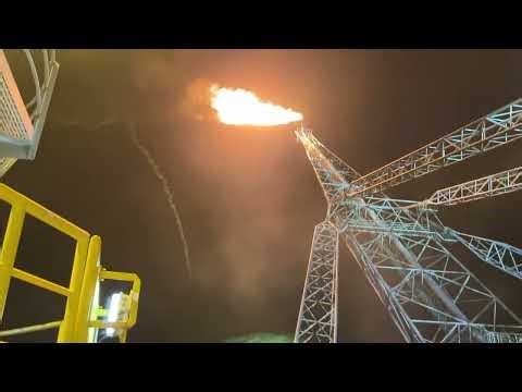 Fireball lattice tower #hydroelectricpower #fireworks #chemical #navyseals