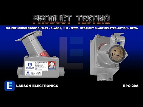 20A Explosion Proof Outlet - Class I, II, II - 2P3W - Straight Blade/Delayed Action - NEMA