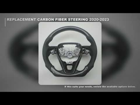 Replacement Real Carbon Fiber Steering Wheel with Leather for Toyota RAV4 Corolla 2020-2023