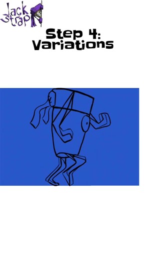 Walk animation step by step