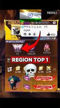 Top 1 garena free fire grandmaster Region top 1 hacker #shorts #freefire #trending