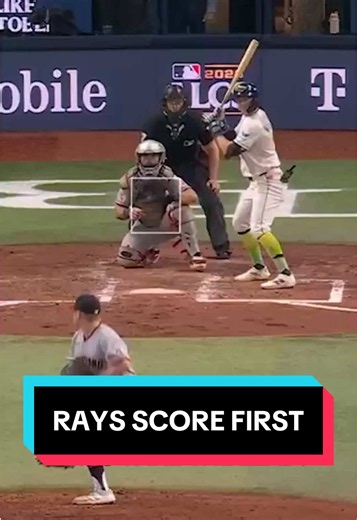 The Rays strike first in ALCS Game 2 with a 3-run inning! #mlb #baseball #Postseason #rays @TAMPA BAY RAYS