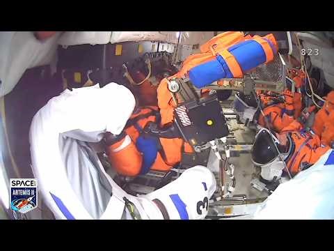 NASA's Artemis 2 crew enters Orion spacecraft in preparation for launch