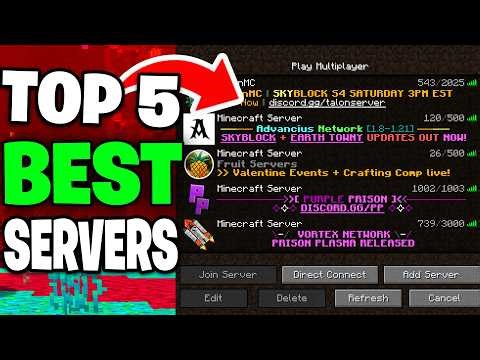 5 BEST MINECRAFT SERVERS To join in 2026 (1.21.11)