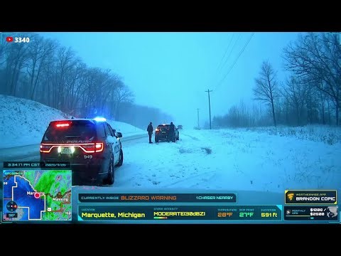🔴MARQUETTE, MI BLIZZARD - LIVE STORM CHASER