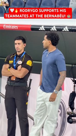 Rodrygo was spotted at the Santiago Bernabéu to support his Real Madrid teammates