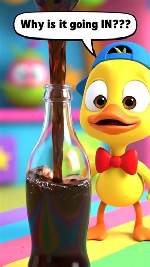 It Went IN Before Exploding 😨🥤 | Duck Shorts #duck #baby