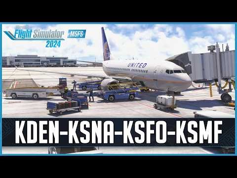 PMDG 737-700 for MSFS2024 | Real World United OPS | Denver - Santa Ana - SFO - Sacramento | VATSIM