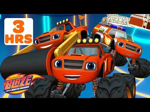 3 HOUR MARATHON of Blaze's Best Transformations, Missions & More! | Blaze and the Monster Machines