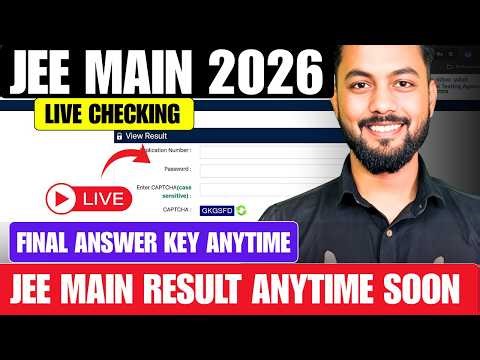LIVE|JEE Main 2026 Final Answer Key Anytime|JEE Main 2026 Result|JEE Main 2026 Marks Vs %tile