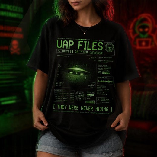 UAP Files Shirt, UFO Graphic Tee, Alien Conspiracy T-shirt, Retro Sci Fi Shirt, Area 51 Tee, Cyberpunk UFO Streetwear - Etsy