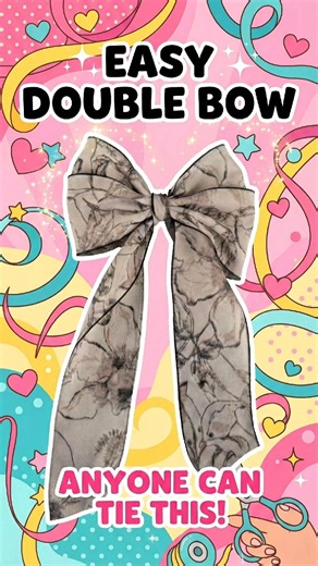 A Double-Layered Bow that anyone can tie! 🎀✨ #Shorts #RibbonBow #DIYTutorial #VintageStyle