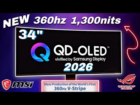 GAME CHANGER! New RGB V-STRIPE QD-OLED ULTRAWIDE 360hz 1300nits PEAK