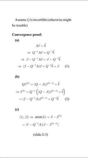 Jacobi Iteration Method (2): Error Analysis and Convergence