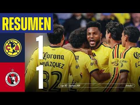 Resumen completo: América 1 vs. 1 Tijuana | J7, AP26 | GOLAZO de Miguel Borja