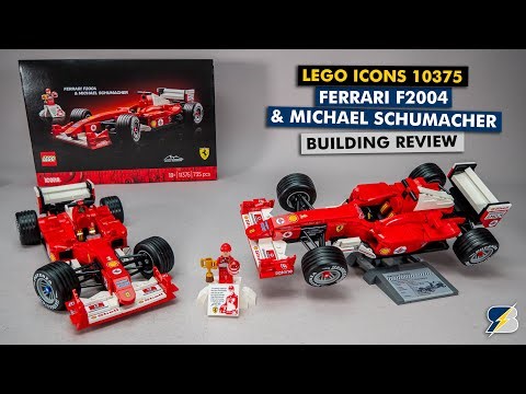 LEGO Icons 11375 Ferrari F2004 & Michael Schumacher detailed building review | Accuracy & Comparison