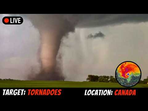 🔴 Canadian Prairies Tornado Threat - LIVE STORM CHASER