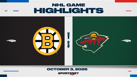 NHL Highlights | Bruins vs. Wild - October 3, 2026