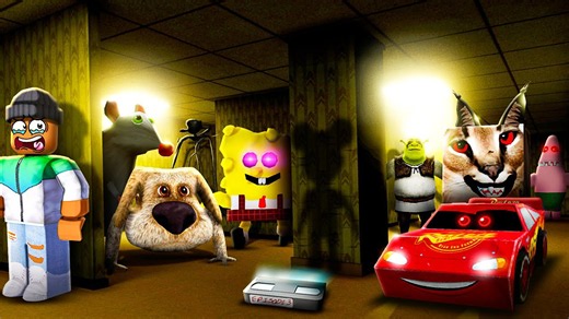 Escape the Roblox backrooms
