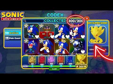 ⁉️ MAX OUT Your CODEX... NOW! | Sonic Speed Simulator
