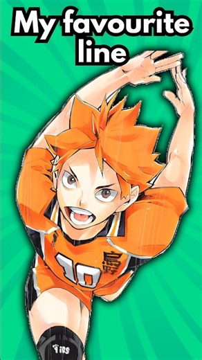 The Greatest Line in Haikyuu #anime #haikyuu #hinatashoyo