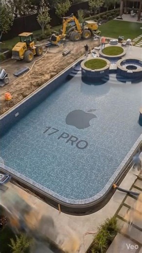 Building the Most Unique Pool in the World: The iPhone Luxury Pool! |✨#viral #construction #luxury