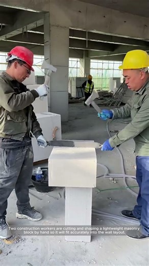 Hand Cutting a Masonry Block for Precise Wall Fit