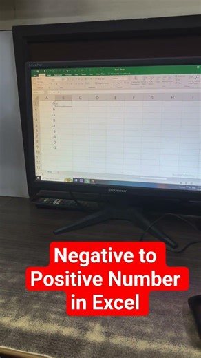 Negative to Positive Number in Excel | #rightcomputercampus #excelformula