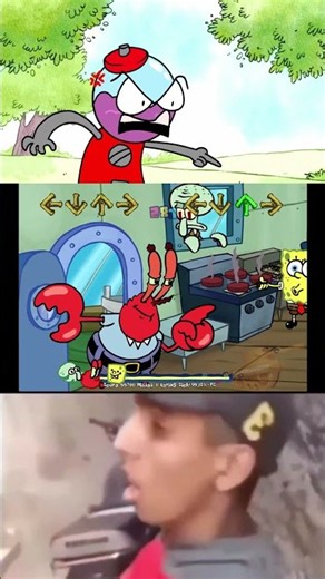 FNF Get Back To Work Meme: Benson vs Mr. Krabs vs Real Life Guy! Who Is Angrier? 🤬💵 #Shorts #trend