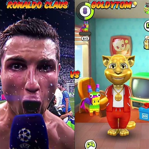 Ronaldo Claus Vs GoldyTom Who Is Best ? 😭🤞🤣 #Shorts