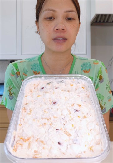 First time making and trying ambrosia salad. can you tell my pregnancy cravings this time around are these salads and mexican food/ soups??? Recipe by @Hailey Pipher She didn’t add coconut into hers but I saw a lot of other recipes with it so I added 😬 AMBROSIA SALAD 8 oz cool whip 6 oz vanilla yogurt 20 oz pineapple tidbits, drained 15 oz mandarin oranges, drained 10 oz maraschino cherries, drained 1.5 cups mini marshmallows 1 cup shredded coconut 1. Mix together cool whip, vanilla yogurt and 