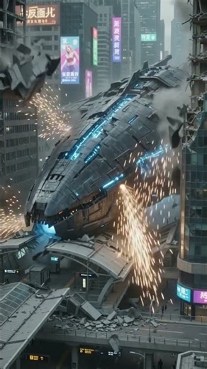 ALIEN SPACESHIP CRASHES TO EARTH! 👽🚀💥😱 |Epic UFO Crash Scene #shorts #shortvideo #short #shortsvideo