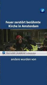 Die berühmte Vondelkirche in Amsterdam ist nach einem Feuer völlig zerstört #vondelkirche #amsterdam