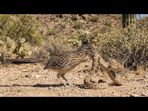 The Desert’s Greatest Predator Roadrunner vs Snakes & Survival in the Wild 4K