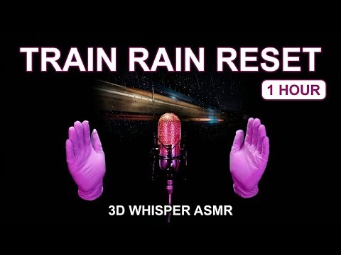 Train Rain ASMR | 3D Whisper Guided Reset Rocking Carriage + Rain on Window