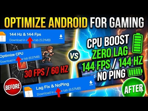 Optimize Android For Gaming: CPU Boost & Lag Fix? || 120 FPS & 144 HZ || (No Root)