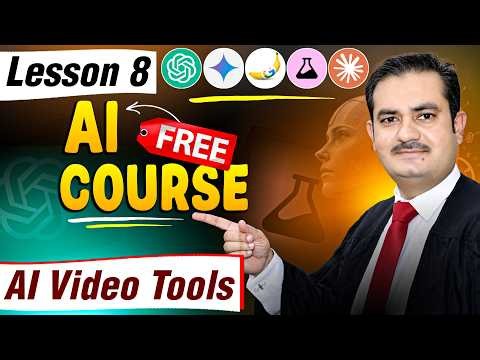 How to Create AI Videos | AI Video Tools 🎬 | Free AI Course Lesson 8 for Beginners