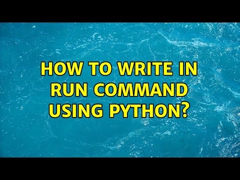 How to write in Run command using python?