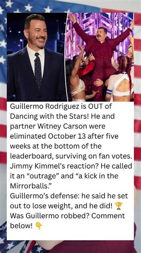 JIMMY KIMMEL EXPLODES: “This Is an OUTRAGE!” After Guillermo’s DWTS Elimination 😱💃