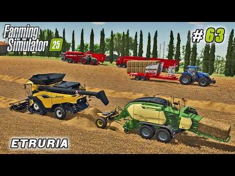 This Harvest Setup Saves Time and Work | Farming simulator 25 | Etruria Farm | Timelapse #63
