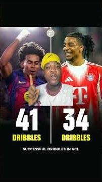 Yamal vs Olise UCL Dribble stats #ucl #yamal #olise