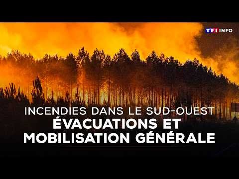 Incendies dans le sud-ouest : évacuations et mobilisation générale｜TF1 INFO