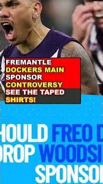 Fremantle Dockers Main Sponsor Controversy This Jumper Scandal Just Rocked Australian Football!