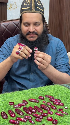 Anaari Yaqoot Stone Sterling Silver Handmade Rings