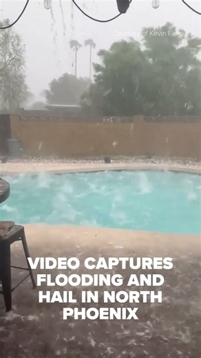 Flooding and hail in north Phoenix